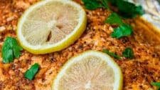 Baked Lemon Garlic Salmon Recipe Thumbnail