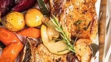 Baked Pork Chops with Apples and Vegetables Thumbnail