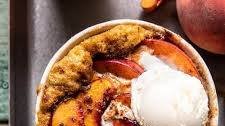 10 Minute Gooey Vanilla Peach Mug Cake Thumbnail