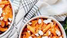 Roasted Red Pepper Goat Cheese Pasta Thumbnail