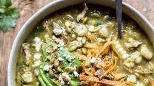 Crockpot Salsa Verde Chicken Pozole. Thumbnail