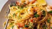 Spicy Shrimp Scampi with Linguine Thumbnail