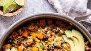 Southwest Sweet Potato, Black Bean and Rice Skillet Thumbnail