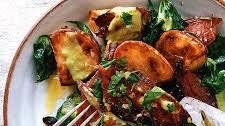 Roasted Potato Salad With Crispy Honey Bacon And Spicy Avocado Dressing Thumbnail