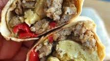 Southwest-Style Sausage Breakfast Burritos Thumbnail