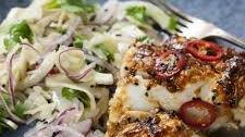 Soy and Ginger Glazed Cod with Asian Slaw Thumbnail