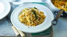 Roasted butternut squash and sage risotto with pinenuts Thumbnail