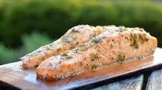 Cedar Plank Salmon with Lemon, Garlic & Rosemary Thumbnail