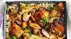 Roast herb chicken in couscous Thumbnail