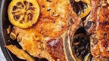 Pork Chops with Bay Leaf and Lemon Slices Thumbnail