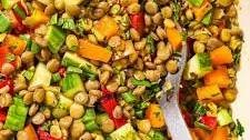 French Lentil Salad with Cucumber, Bell Pepper, and Fresh Herbs Thumbnail