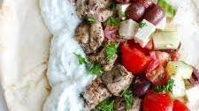 Pork Souvlaki with Tzatziki Thumbnail