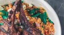 Mediterranean Grilled Lamb Chop Recipe with Tomato Mint Quinoa Thumbnail