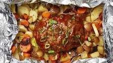 Foil-Packet Mini Meatloaves with Root Vegetables Thumbnail