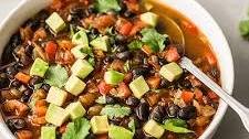 Easy Black Bean Soup with Avocado Thumbnail