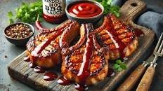 Kinder's Hot BBQ Sauce Grilled Pork Chops on Arteflame Grill Thumbnail