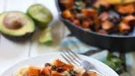 Black Bean Sweet Potato Burrito Bowls with Raspberry Chipotle Sauce Thumbnail