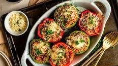 Healthy Quinoa and Ground Turkey Stuffed Peppers Thumbnail