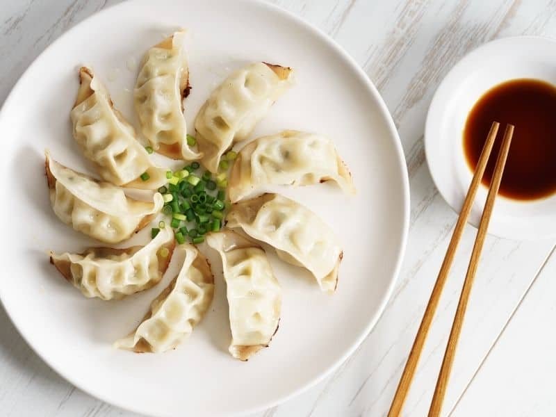 dumpling with sauce