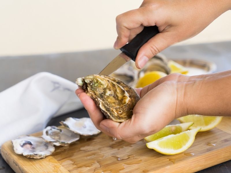 oyster cleaning