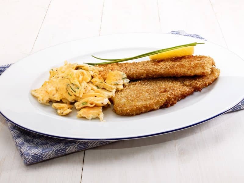 scottish breakfast fried kippers scrambled egg