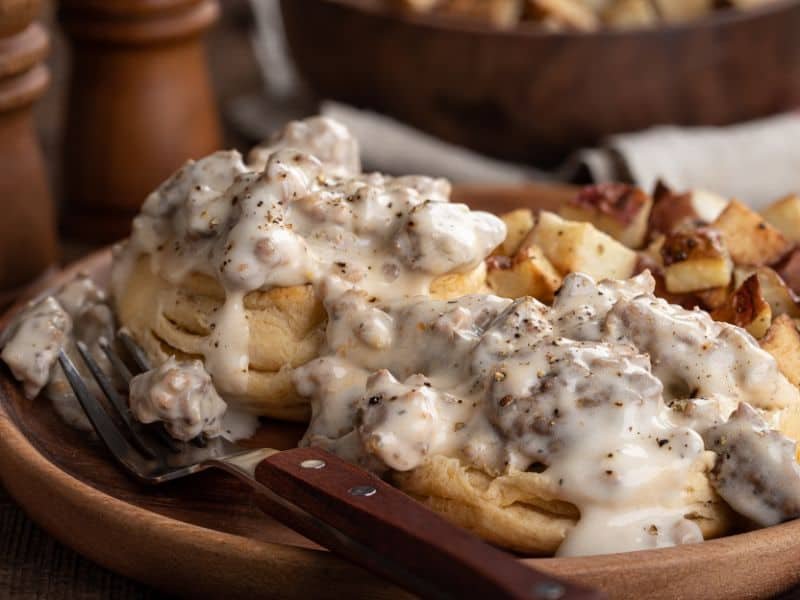 biscuit and sausage gravy