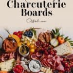 A beautifully arranged charcuterie board featuring a variety of meats, cheeses, fruits, and bread, ideal for entertaining and gatherings.