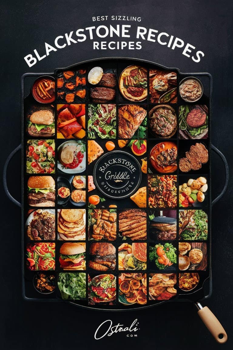 A visually appealing collage of various grilled and barbecued dishes, featuring meats, vegetables, and sides, arranged in a grid pattern on a black background.