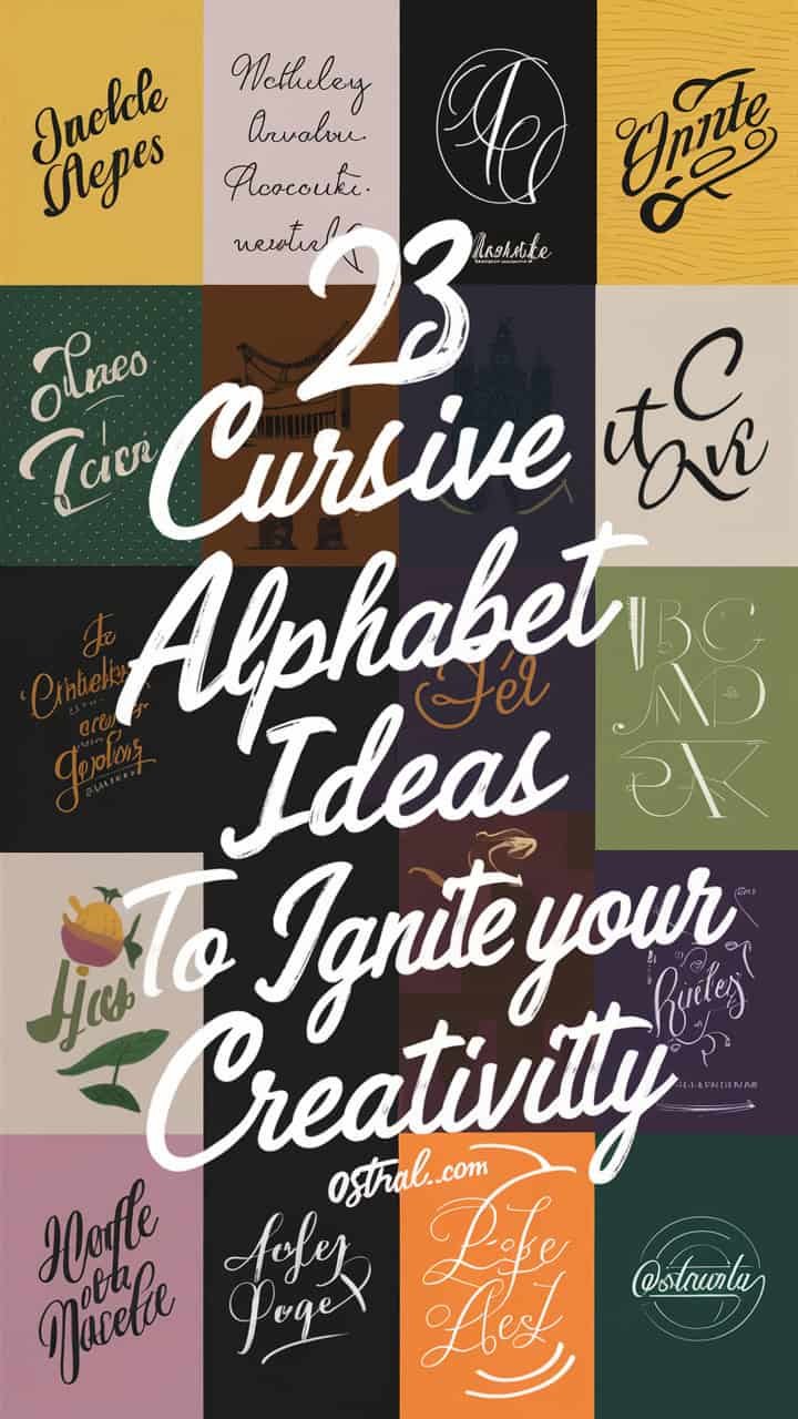 23 Enchanting Cursive Alphabet Ideas to Ignite Your Creativity