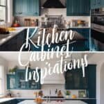 Stylish kitchen design featuring blue cabinets, modern appliances, and a well-organized layout, showcasing creative cabinet inspirations.