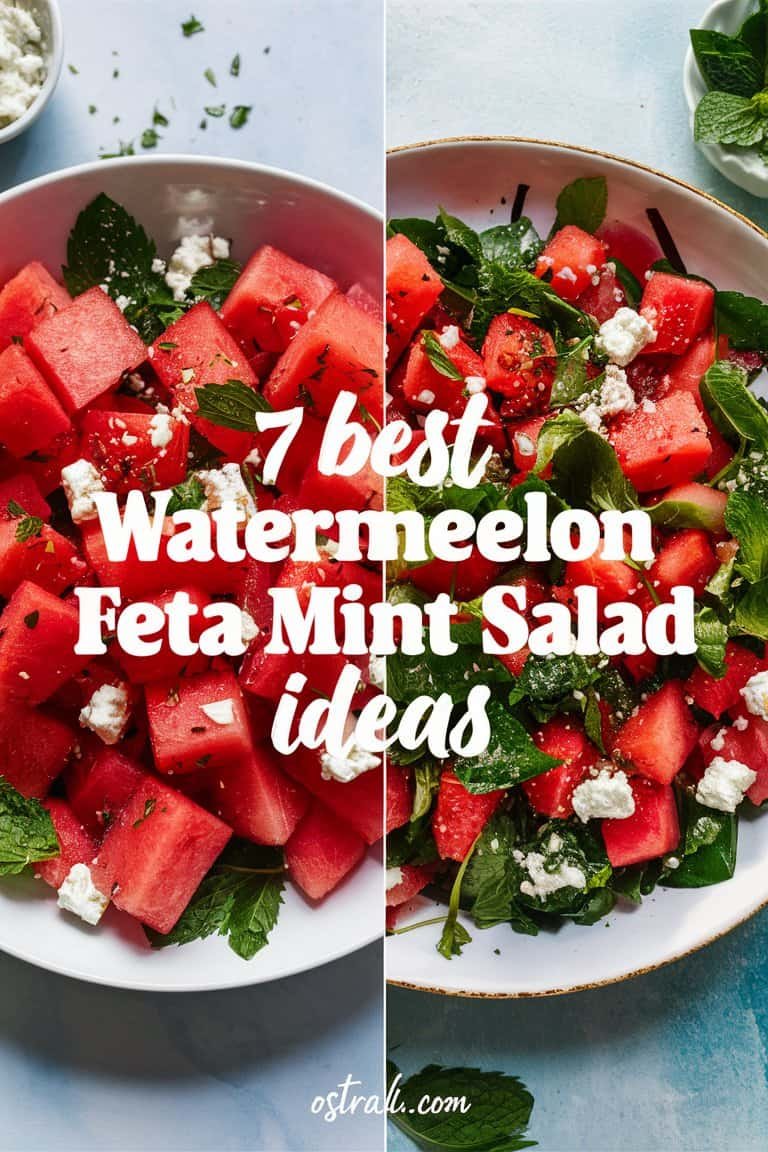 Colorful watermelon feta mint salad with fresh ingredients, showcasing seven creative recipe ideas for a refreshing summer dish.