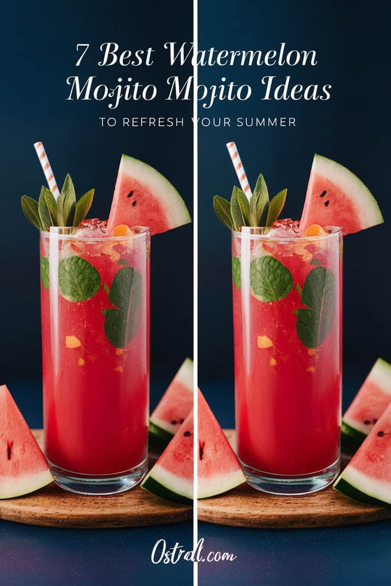 Refreshing watermelon drink served in tall glasses, garnished with mint leaves and slices of watermelon, perfect for summer enjoyment.