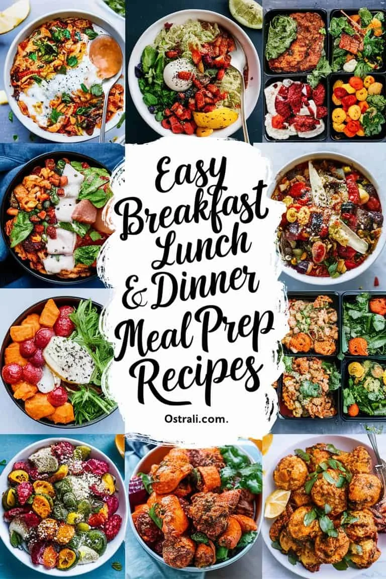 10 Easy Breakfast, Lunch & Dinner Meal Prep Ideas