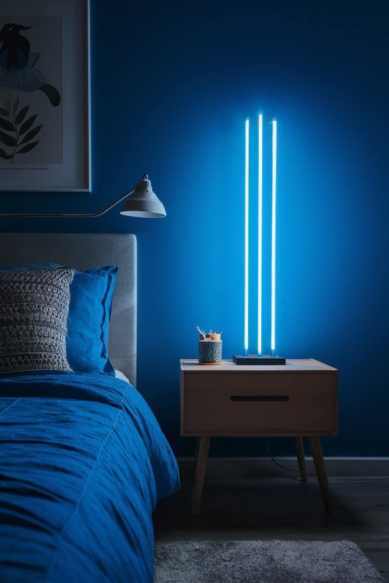 Blue Neon Lamp