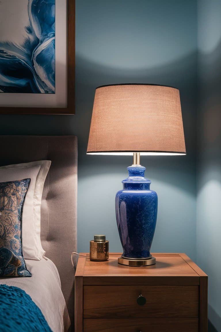 Blue Vintage Lamp