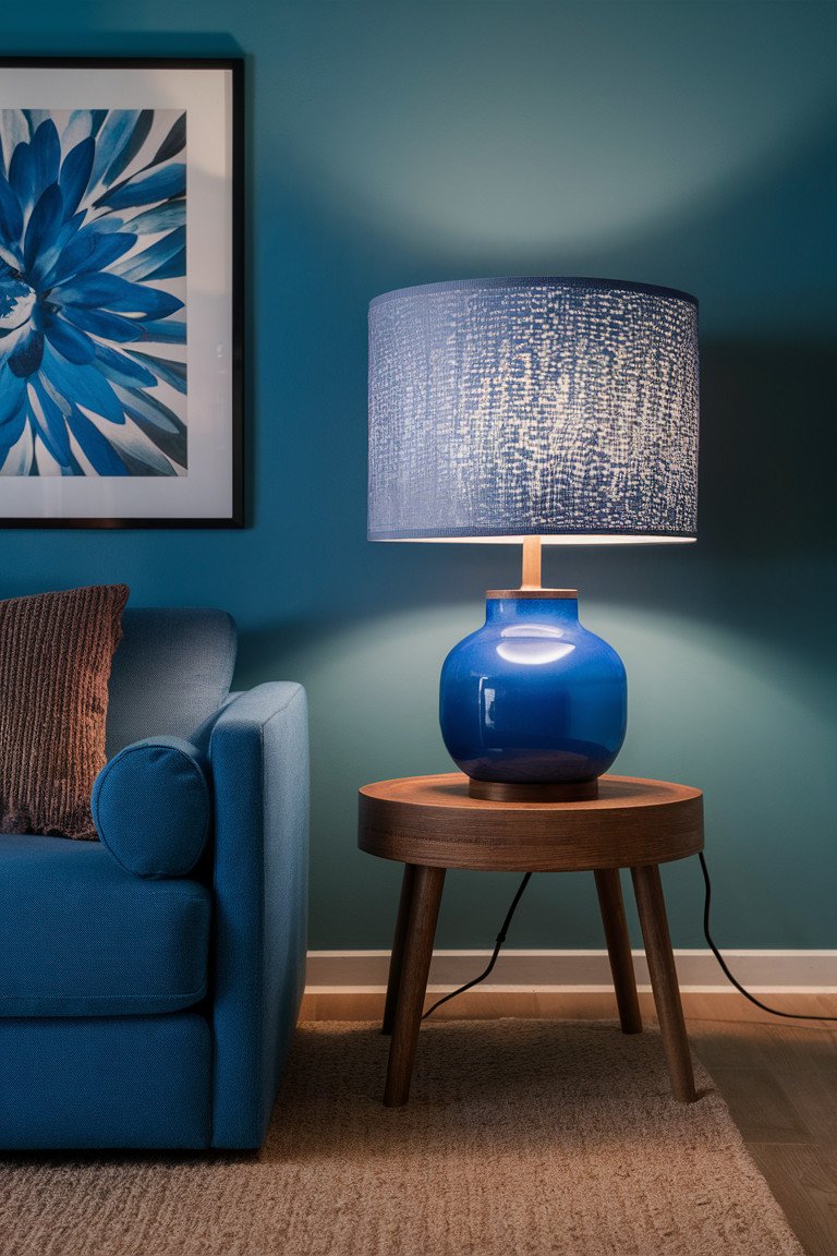 Blue Paper Lantern Lamp