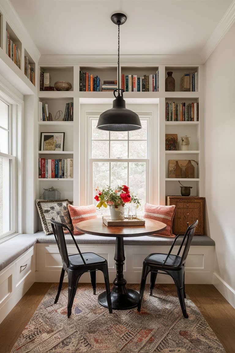 Built-In Bookshelves for a Seamless Look