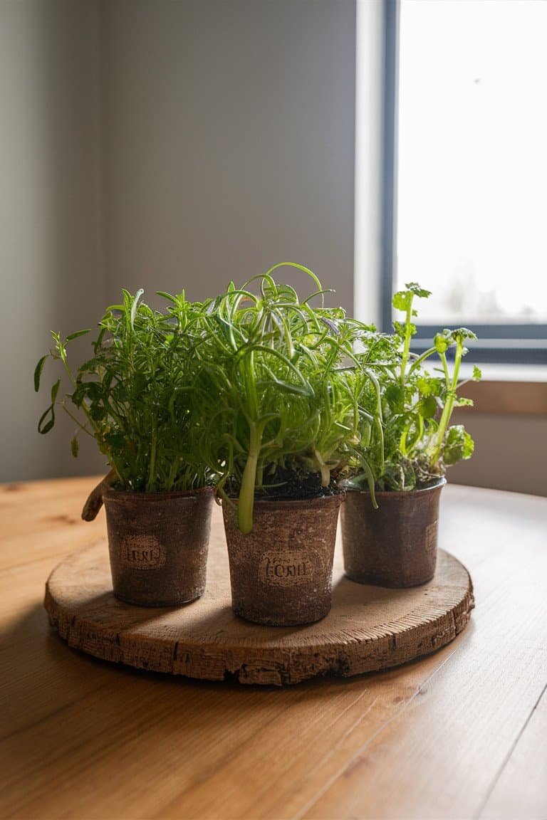 Mini Herb Garden Centerpiece