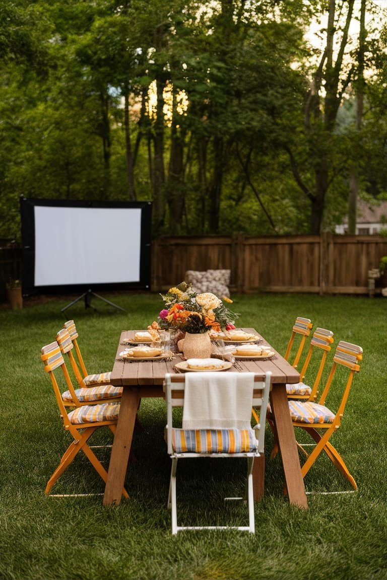 Outdoor Movie Night Dinner