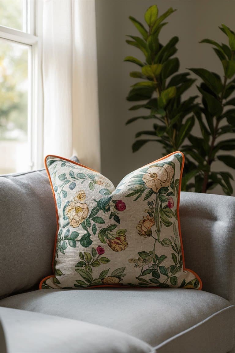 Charming Garden Blooms Pillow Charming Garden Blooms Pillow