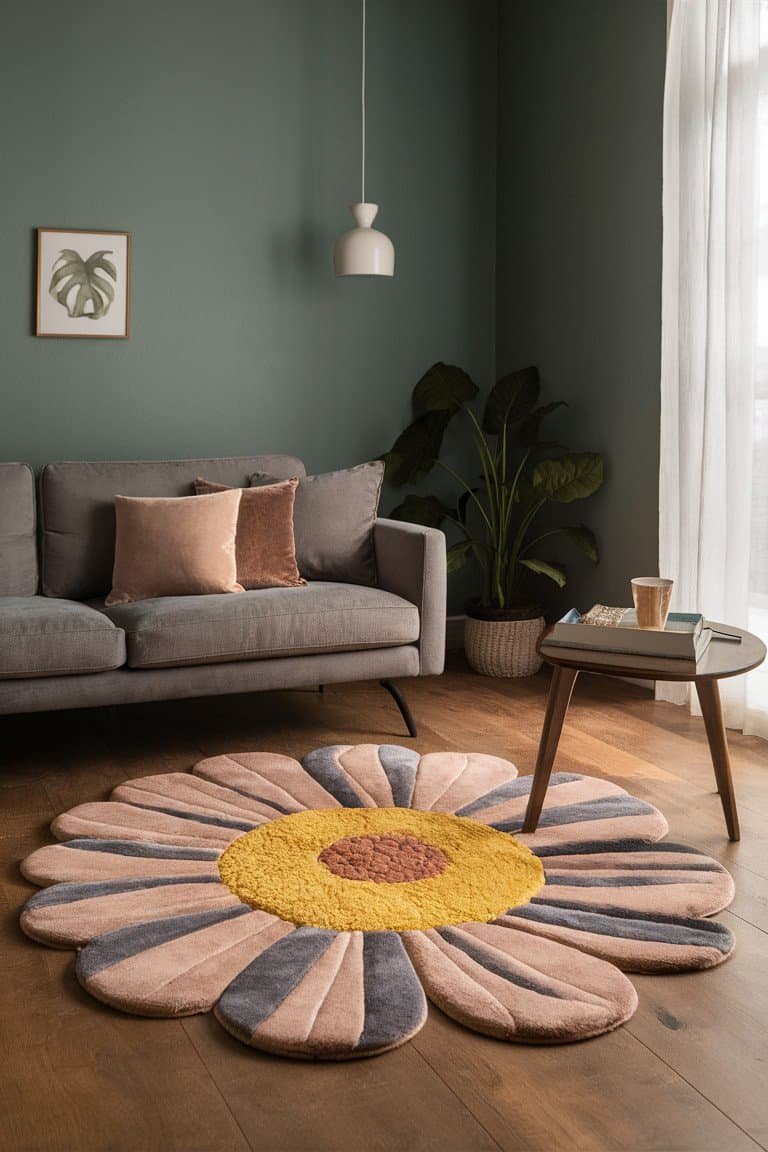 Wildflower Velvet Floor Mat