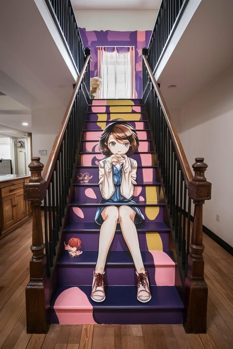 Themed Staircase Paint