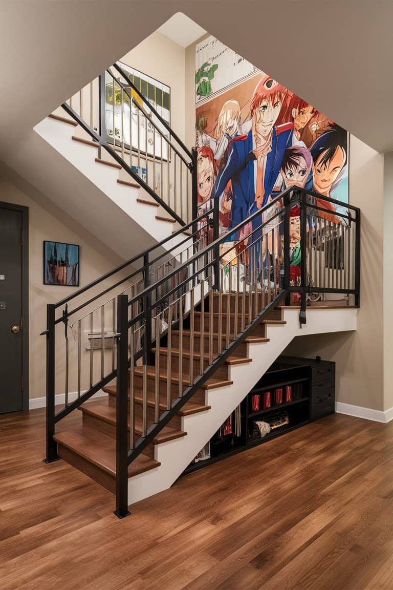 Anime-Inspired Stair Railings