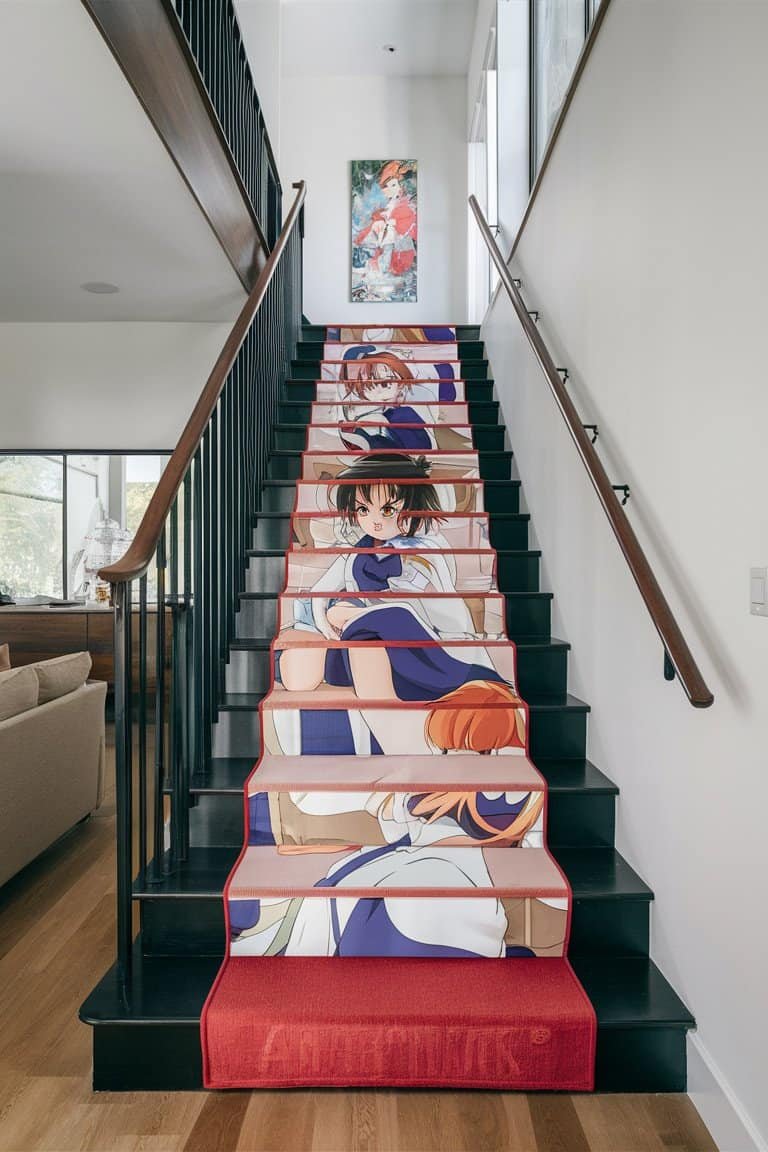 Stair Runners with Anime Prints