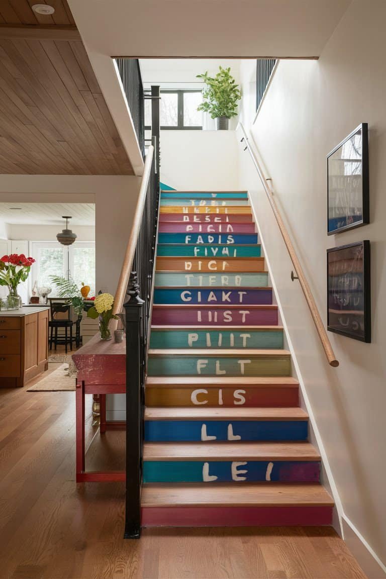 Painted Steps for a Fun Twist