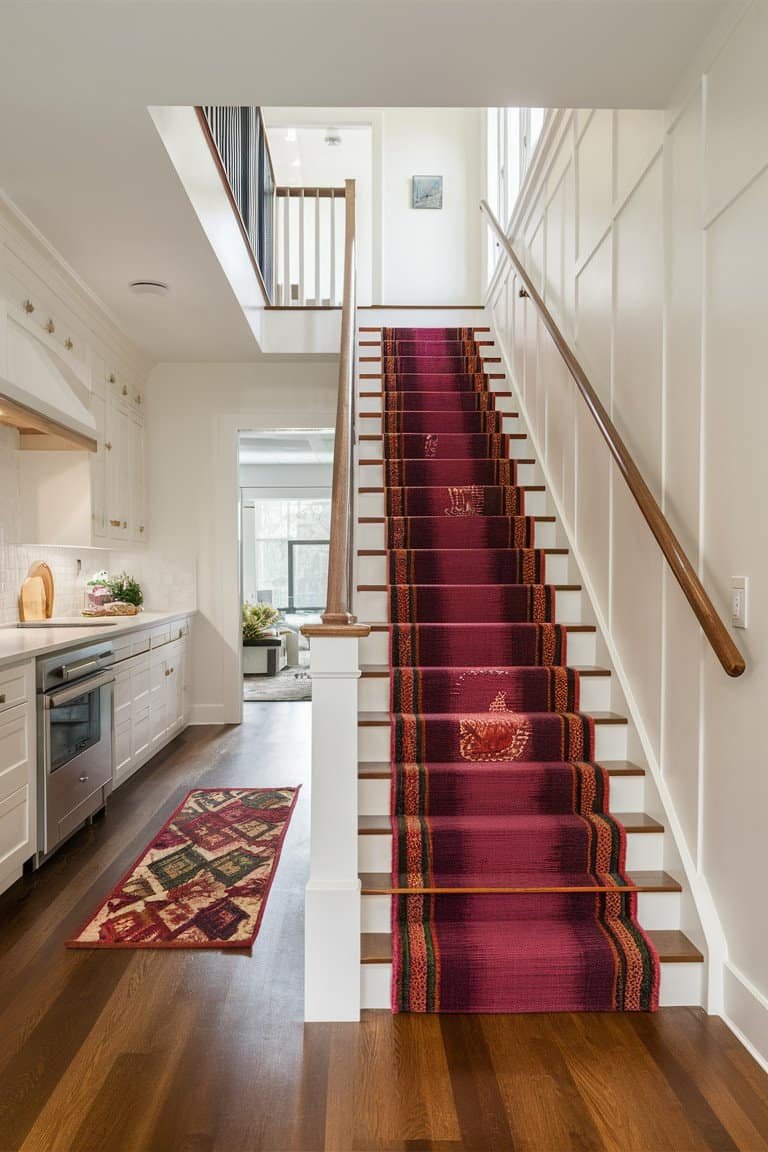 Use Colorful Stair Runners Use Colorful Stair Runners