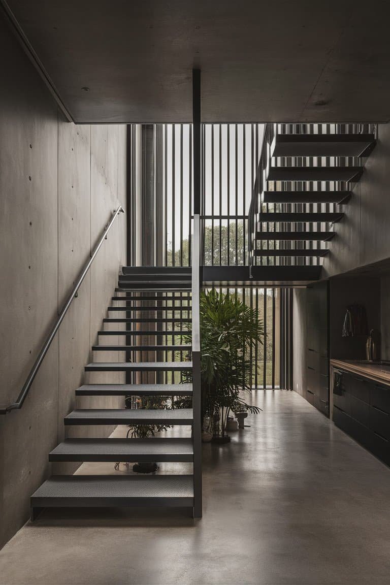 Minimalist Metal Stairs