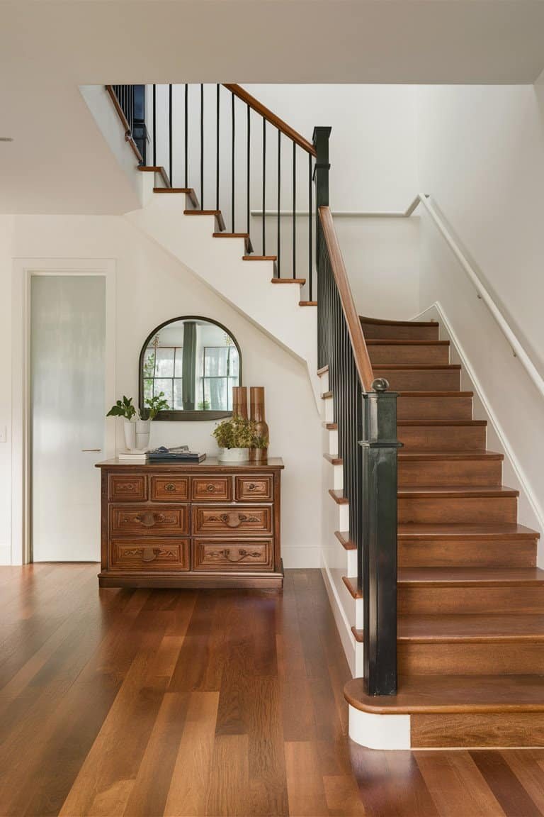 Chic Staircase Storage