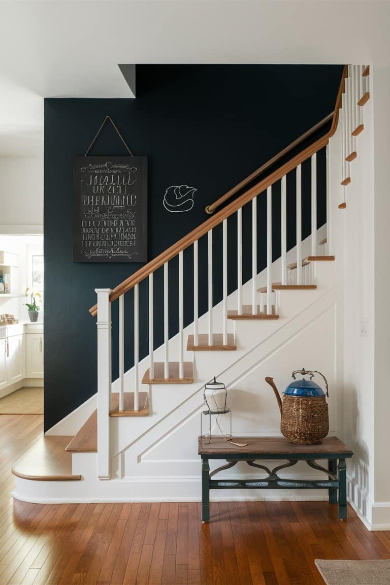 Chalkboard Paint Handrail