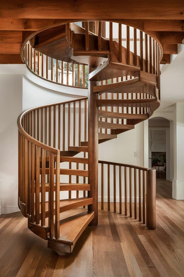 Elegant Oak Spiral Staircase Elegant Oak Spiral Staircase